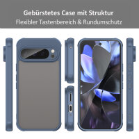 Handyhülle für Google Pixel 9 Pro Matt Stoßfest Schutzhülle Back cover in Blau
