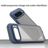 Handyhülle für Google Pixel 9 Pro Matt Stoßfest Schutzhülle Back cover in Blau