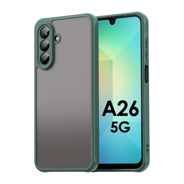 Handyhülle für Samsung Galaxy A26 Matt Stoßfest Schutzhülle Back cover in Grün