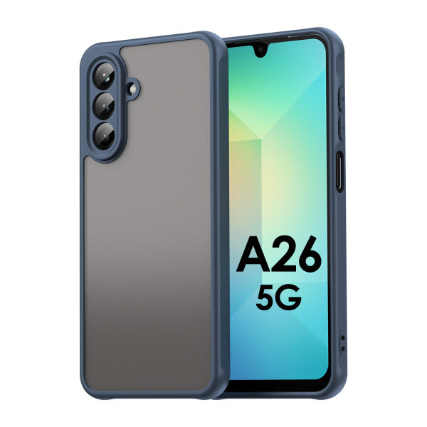 Handyhülle für Samsung Galaxy A26 Matt Stoßfest Schutzhülle Back cover in Blau