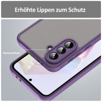 Handyhülle für Samsung Galaxy A36 Matt Stoßfest Schutzhülle Back cover in Lila