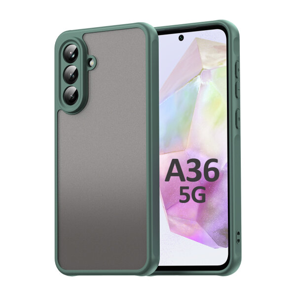 Handyhülle für Samsung Galaxy A36 Matt Stoßfest Schutzhülle Back cover in Grün