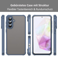 Handyhülle für Samsung Galaxy A36 Matt Stoßfest Schutzhülle Back cover in Blau