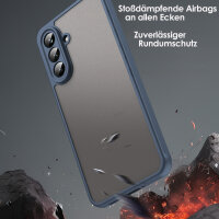 Handyhülle für Samsung Galaxy A36 Matt Stoßfest Schutzhülle Back cover in Blau