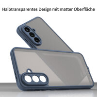 Handyhülle für Samsung Galaxy A36 Matt Stoßfest Schutzhülle Back cover in Blau