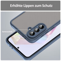 Handyhülle für Samsung Galaxy A36 Matt Stoßfest Schutzhülle Back cover in Blau
