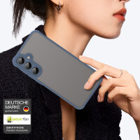 Handyhülle für Samsung Galaxy A55 Matt Stoßfest Schutzhülle Back cover in Blau