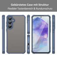Handyhülle für Samsung Galaxy A55 Matt Stoßfest Schutzhülle Back cover in Blau