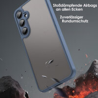 Handyhülle für Samsung Galaxy A55 Matt Stoßfest Schutzhülle Back cover in Blau