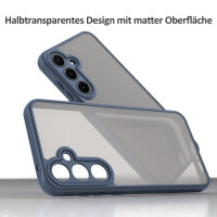 Handyhülle für Samsung Galaxy A55 Matt Stoßfest Schutzhülle Back cover in Blau