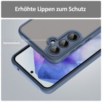 Handyhülle für Samsung Galaxy A55 Matt Stoßfest Schutzhülle Back cover in Blau