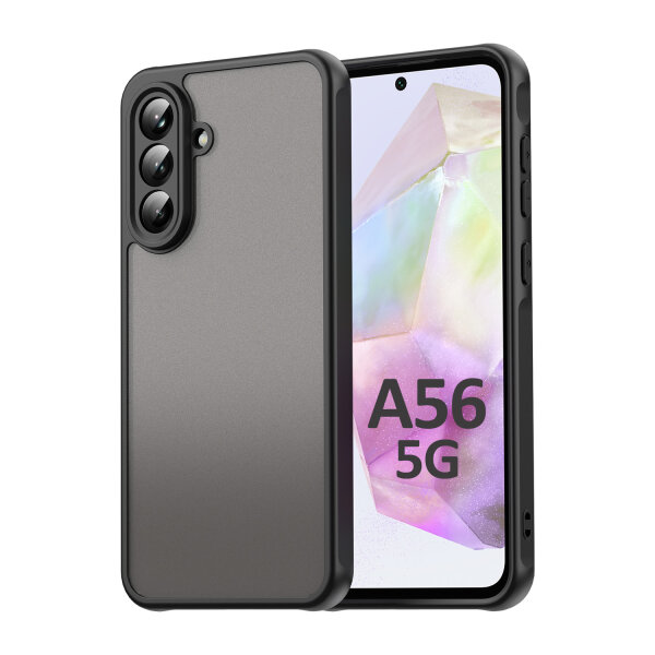 Handyhülle für Samsung Galaxy A56 Matt Stoßfest Schutzhülle Back cover in Schwarz