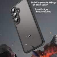 Handyhülle für Samsung Galaxy S24 / Galaxy S25 Matt Stoßfest Schutzhülle Back cover in Schwarz