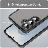 Handyhülle für Samsung Galaxy S24 / Galaxy S25 Matt Stoßfest Schutzhülle Back cover in Schwarz