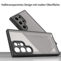 Handyhülle für Samsung Galaxy S24 Ultra Matt Stoßfest Schutzhülle Back cover in Schwarz