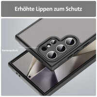 Handyhülle für Samsung Galaxy S24 Ultra Matt Stoßfest Schutzhülle Back cover in Schwarz