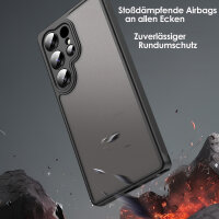 Handyhülle für Samsung Galaxy S25 Ultra Matt Stoßfest Schutzhülle Back cover in Schwarz