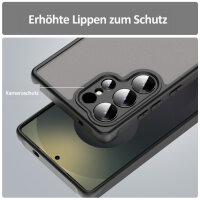 Handyhülle für Samsung Galaxy S25 Ultra Matt Stoßfest Schutzhülle Back cover in Schwarz