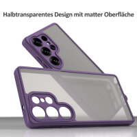 Handyhülle für Samsung Galaxy S25 Ultra Matt Stoßfest Schutzhülle Back cover in Lila