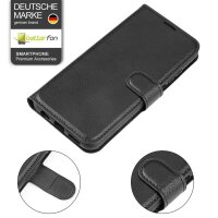 Handy Tasche für Motorola Moto Edge 60 / Edge 60 Fusion Handyhülle Flip Cover Wallet Case Hülle Etui Schwarz