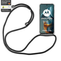 Handykett für Motorola Moto G05 / Moto E15 Hülle mit Kordel Handyhülle mit Band in Schwarz