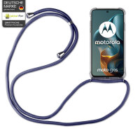 Handykett für Motorola Moto G05 / Moto E15 Hülle mit Kordel Handyhülle mit Band in Blau
