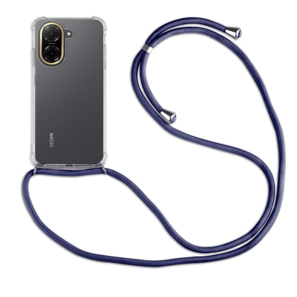 Handykett für Xiaomi Redmi A5 4G (Global 171,7mm ) / Poco C71 4G Hülle mit Kordel Handyhülle mit Band in Blau