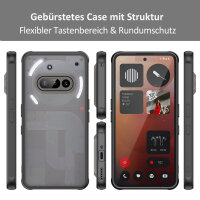 Handyhülle für Nothing Phone 3A Matt Stoßfest Schutzhülle Back cover in Schwarz