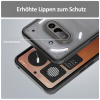 Handyhülle für Nothing Phone 3A Matt Stoßfest Schutzhülle Back cover in Schwarz