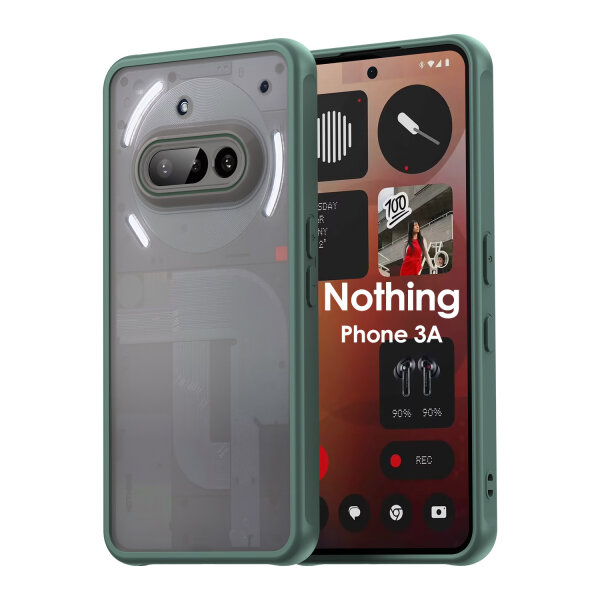 Handyhülle für Nothing Phone 3A Matt Stoßfest Schutzhülle Back cover in Grün