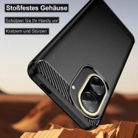 Carbon Hülle für Xiaomi Redmi A5 4G (EU 173mm) Handyhülle Back Cover Handy Tasche Bumper in Schwarz