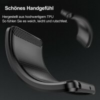 Carbon Hülle für Xiaomi Redmi A5 4G (EU 173mm) Handyhülle Back Cover Handy Tasche Bumper in Schwarz