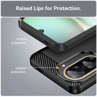 Carbon Hülle für Xiaomi Redmi A5 4G (EU 173mm) Handyhülle Back Cover Handy Tasche Bumper in Schwarz