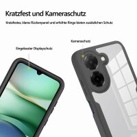 360° Grad Hülle für Xiaomi Redmi A5 4G (EU 173mm) vollschutz Integriertem Displayschutz Schwarz