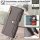 Handykette Hülle für Motorola Moto G15 / Moto G15 Power mit Band Handyhülle Kartenfächer PU Leder Umhängetasche in Grau