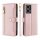 Handykette Hülle für Motorola Moto G85 mit Band Handyhülle Kartenfächer PU Leder Umhängetasche in Rosa