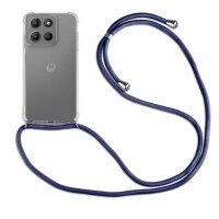 Handykett für Motorola Moto G15 / Moto G15 Power Hülle mit Kordel Handyhülle mit Band in Blau