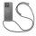 Handykett für Motorola Moto G15 / Moto G15 Power Hülle mit Kordel Handyhülle mit Band in Grau
