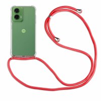 Handykett für Motorola Moto G35 Hülle mit Kordel Handyhülle mit Band in Rot