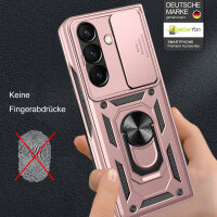 Outdoor Panzer Hülle für Samsung Galaxy Z Fold 7 mit Kameraschutz Ringhalter in Rosegold