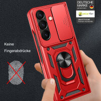 Outdoor Panzer Hülle für Samsung Galaxy Z Fold 7 mit Kameraschutz Ringhalter in Rot