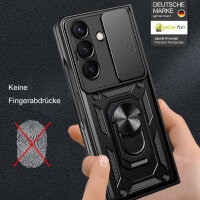 Outdoor Panzer Hülle für Samsung Galaxy Z Fold 7 mit Kameraschutz Ringhalter in Schwarz