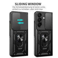 Outdoor Panzer Hülle für Samsung Galaxy Z Fold 7 mit Kameraschutz Ringhalter in Schwarz