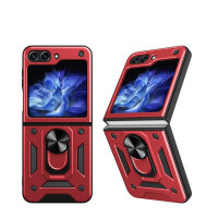 Outdoor Panzer Hülle für Samsung Galaxy Z Flip 7 FE mit Kameraschutz Ringhalter in Rot