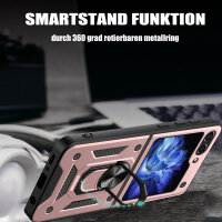 Outdoor Panzer Hülle für Samsung Galaxy Z Flip 7 FE mit Kameraschutz Ringhalter in Rosegold