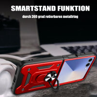 Outdoor Panzer Hülle für Samsung Galaxy Z Flip 7 mit Kameraschutz Ringhalter in Rot