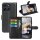 Handy Tasche für Motorola Moto G56 5G Handyhülle Flip Cover Wallet Case Hülle Etui Schwarz