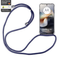 Handykett für Motorola Moto G56 5G Hülle mit Kordel Handyhülle mit Band in Blau