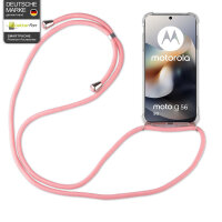 Handykett für Motorola Moto G56 5G Hülle mit Kordel Handyhülle mit Band in Rosa
