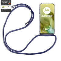 Handykett für Motorola Moto G86 5G Hülle mit Kordel Handyhülle mit Band in Blau